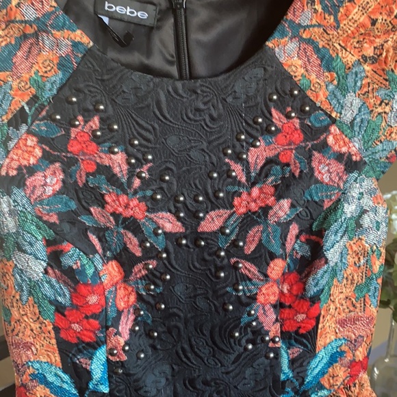 Bebe designer Jacquard tapestry floral dress - Picture 8 of 15